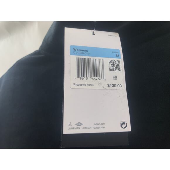 Women's Nike DV1396-010 Jordan Flight Velour Full-Zip Black Jacket Size M New - Picture 8 of 8